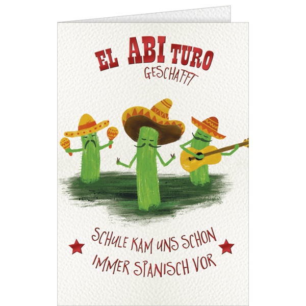 Abitur Prüfung bestanden Glückwunschkarte mit Briefumschlag ABI Turo geschafft