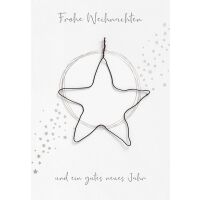 Weihnachten  Weihnachtskarte mit Umschlag Drahtstern...