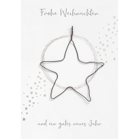 Weihnachten  Weihnachtskarte mit Umschlag Drahtstern...
