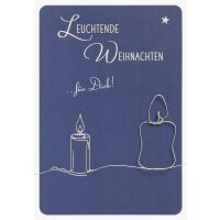 Weihnachten  Weihnachtskarte mit Umschlag Leuchtende...