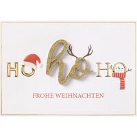 Weihnachten Lettering Weihnachtskarte mit Umschlag Ho Ho...