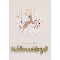 Weihnachten Lettering Weihnachtskarte mit Umschlag Hirsch...