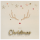 Weihnachten Lettering Quadratische Weihnachtskarte mit Umschlag Geweih Sterne Merry Christmas