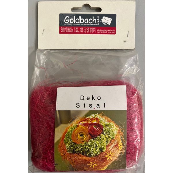 Goldina Deko-Sisal magenta-pink 20 Gramm im Beutel