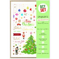 Weihnachten DIY Set Karte zum Selbstgestalten Guten...