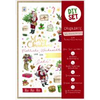 Weihnachten DIY Set Karte zum Selbstgestalten Merry...