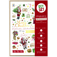 Weihnachten DIY Set Karte zum Selbstgestalten Merry...