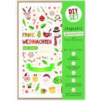 Weihnachten DIY Set Karte zum Selbstgestalten Frohe...