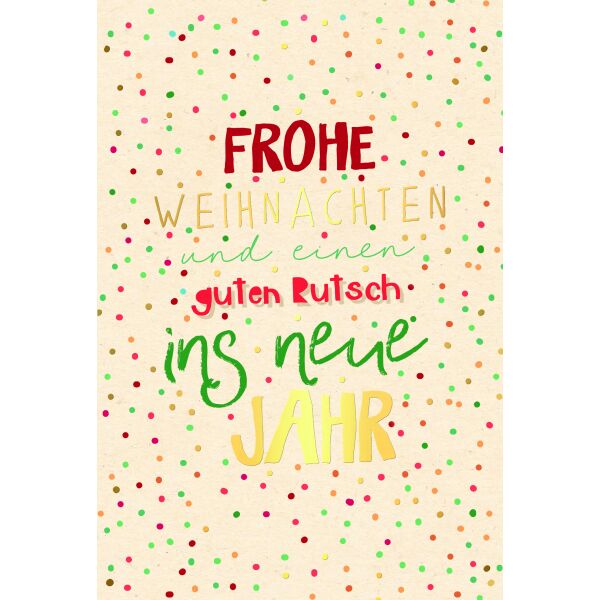 Weihnachten Green Line unverpackte Weihnachtskarte mit Briefumschlag Frohe Weihnachten und einen guten Rutsch