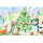 Adventskalenderkarte mit Briefumschlag Weihnachtsbaum Tiere Schneemann Fröhliche Adventszeit