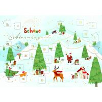 Adventskalender QR-Code DIN-A5 Karte mit Briefumschlag...