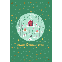Weihnachten Weihnachtskarte mit Briefumschlag Haus...