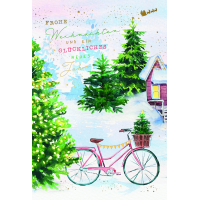 Weihnachten Weihnachtskarte mit Briefumschlag Fahrrad...