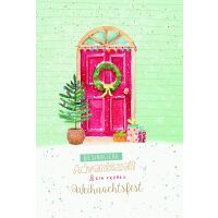 Weihnachten Weihnachtskarte mit Briefumschlag Kranz...