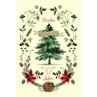 Weihnachten Weihnachtskarte mit Briefumschlag Tannenbaum...