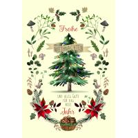 Weihnachten Weihnachtskarte mit Briefumschlag Tannenbaum...