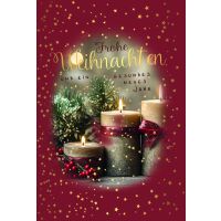 Weihnachten Weihnachtskarte mit Briefumschlag brennende...