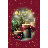 Weihnachten Weihnachtskarte mit Briefumschlag brennende...