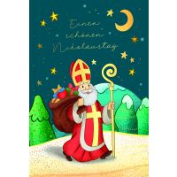 Nikolauskarte mit Briefumschlag Bischof Nikolaus...