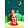 Nikolauskarte mit Briefumschlag Bischof Nikolaus Tannenbäume Einen schönen Nikolaustag