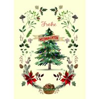 Weihnachten Klammermini Weihnachtskarte Kranz...