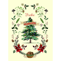 Weihnachten Klammermini Weihnachtskarte Kranz...