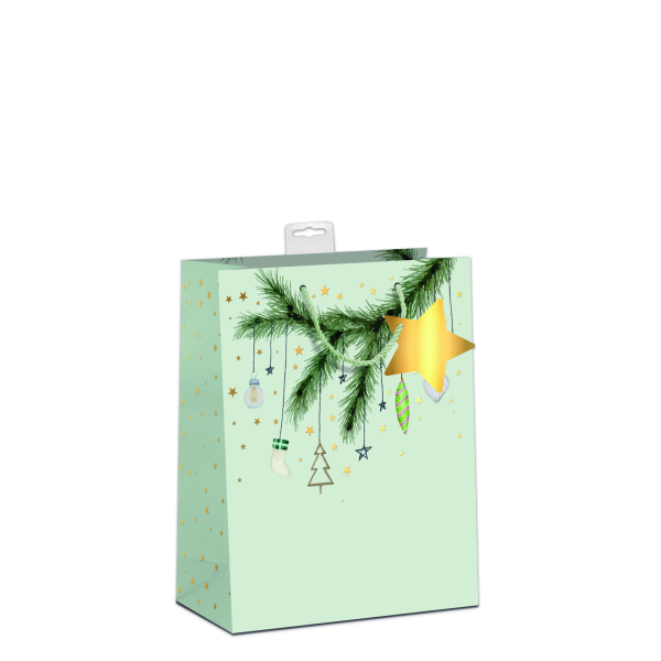 Weihnachten 6 Geschenktaschen Medium A5-Format UVP € 17,70 Pro Tüte € 2,95 Nadelzweig