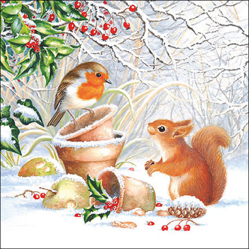 Weihnachten – Servietten Lunch – Napkin Lunch – Format: 33 x 33 cm – 3-lagig – 20 Servietten pro Packung – Winter Picture FSC Mix