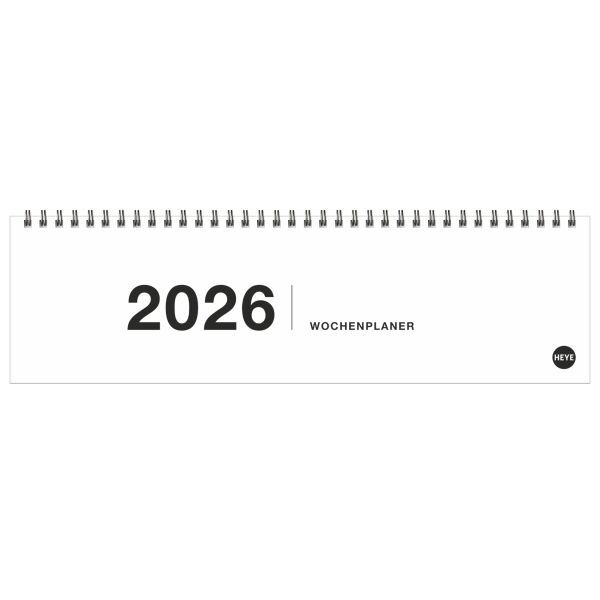 Kalender 2026 - Black&White Wochenquerplaner