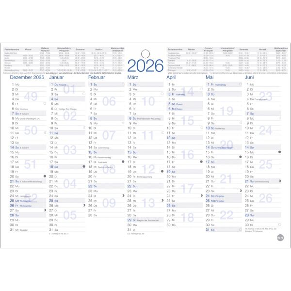 Kalender 2026 - Tafelkalender A5