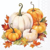 Herbst Servietten 25x25 cm 3-lagig 20 Stück Kürbis