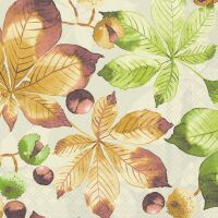 Herbst Servietten 33x33 cm 3-lagig 20 Stück Kastanie