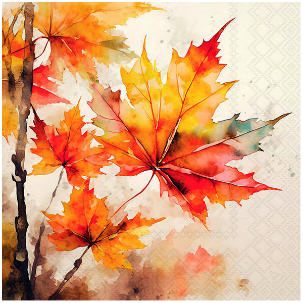 Herbst Servietten 33x33 cm 3-lagig 20 Stück Ahornblatt