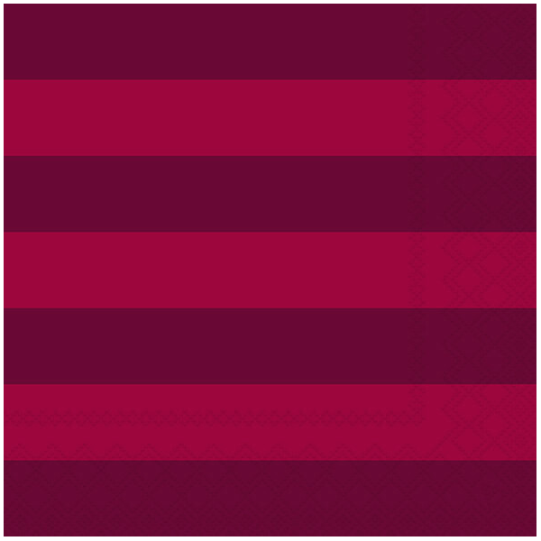Servietten 33x33 cm 3-lagig 20 Stück Streifen rot
