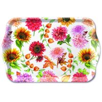 Herbst Tablett 13 x 21 cm Blumen
