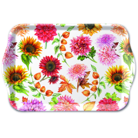 Herbst Tablett 13 x 21 cm Blumen