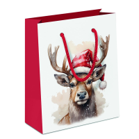 Weihnachten Geschenktasche A5-Format Hirsch mit...