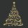 Weihnachten Servietten 25x25 cm 3-lagig 20 Stück Shining tree black FSC Mix  goldener Weihnachtsbaum schwarzer Grund