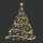 Weihnachten Servietten 25x25 cm 3-lagig 20 Stück Shining tree black FSC Mix  goldener Weihnachtsbaum schwarzer Grund
