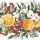 Weihnachten Servietten 25x25 cm 3-lagig 20 Stück Winter oranges FSC Mix  Orangen Ilex Weihnachtskranz