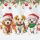Weihnachten Servietten 25x25 cm 3-lagig 20 Stück Funny cute puppies FSC Mix  Hundewelpen Schnee Kugeln Geschenke