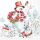 Weihnachten Servietten 25x25 cm 3-lagig 20 Stück Sporty snowmen FSC Mix  Schneeman Skifahren Rodeln