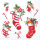 Weihnachten Servietten 25x25 cm 3-lagig 20 Stück X-Mas stockings white FSC Mix  Weihnachtsstiefel Zimtstange Nikolaus