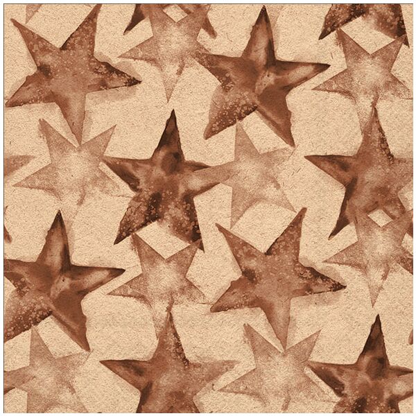 Weihnachten Servietten 33x33 cm 3-lagig 20 Stück Recycled Watercolour stars brown nature FSC Mix  braune Sterne auf natur