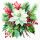 Weihnachten Servietten 33x33 cm 3-lagig 20 Stück Poinsettia bouquet white FSC Mix  Weihnachtsstern weiß