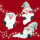 Weihnachten Servietten 33x33 cm 3-lagig 20 Stück Gnomes on the light chain red FSC Mix  Weihnachtsgnome Zwerge Wichtel Lichterkette rot