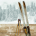 Weihnachten Servietten 33x33 cm 3-lagig 20 Stück Retro ski FSC Mix  Retro Skier