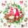 Weihnachten Servietten 33x33 cm 3-lagig 20 Stück Gnomes in wreath FSC Mix  Zwerge Gnome Wichtel Symbole