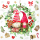 Weihnachten Servietten 33x33 cm 3-lagig 20 Stück Gnomes in wreath FSC Mix  Zwerge Gnome Wichtel Symbole