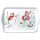 Weihnachten Tablett 13 x 21 cm Sporty snowmen  Schneeman Skifahren Rodeln